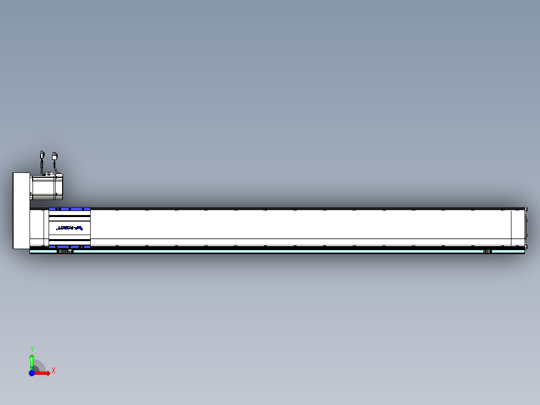 VF丝杆传动-一般环境VF14-Lxx-C-S1400-BR-ZP75-C3前视图