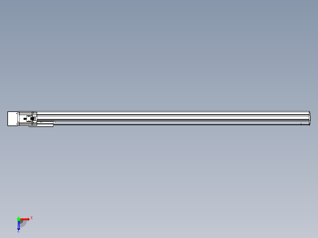 VF丝杆传动-一般环境VF14-Lxx-C-S1400-BR-ZP75-C3俯视图