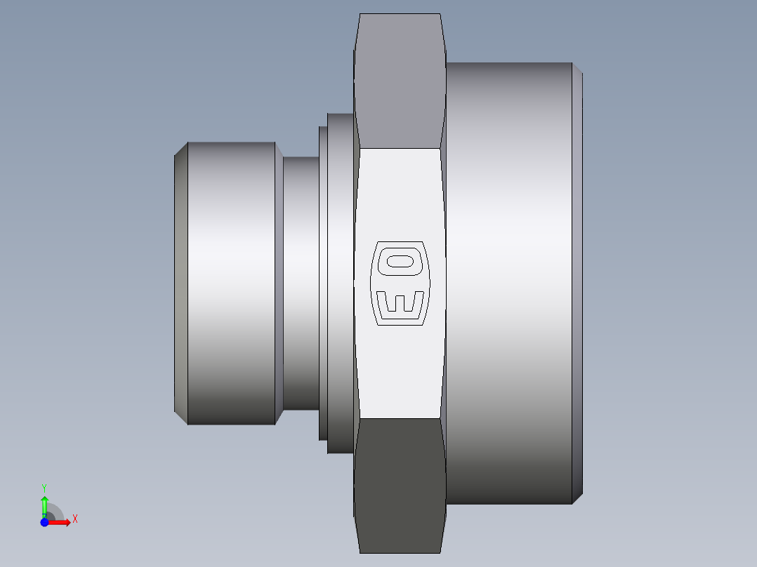 卡套式工业通用硬管接头EO_Male_Stud_connector_GE42LR1EDOMD71前视图
