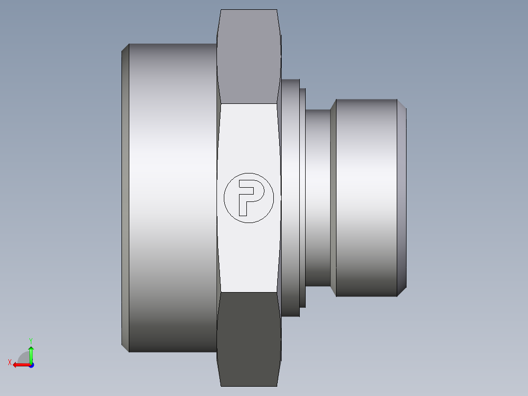 卡套式工业通用硬管接头EO_Male_Stud_connector_GE42LR1EDOMD71后视图