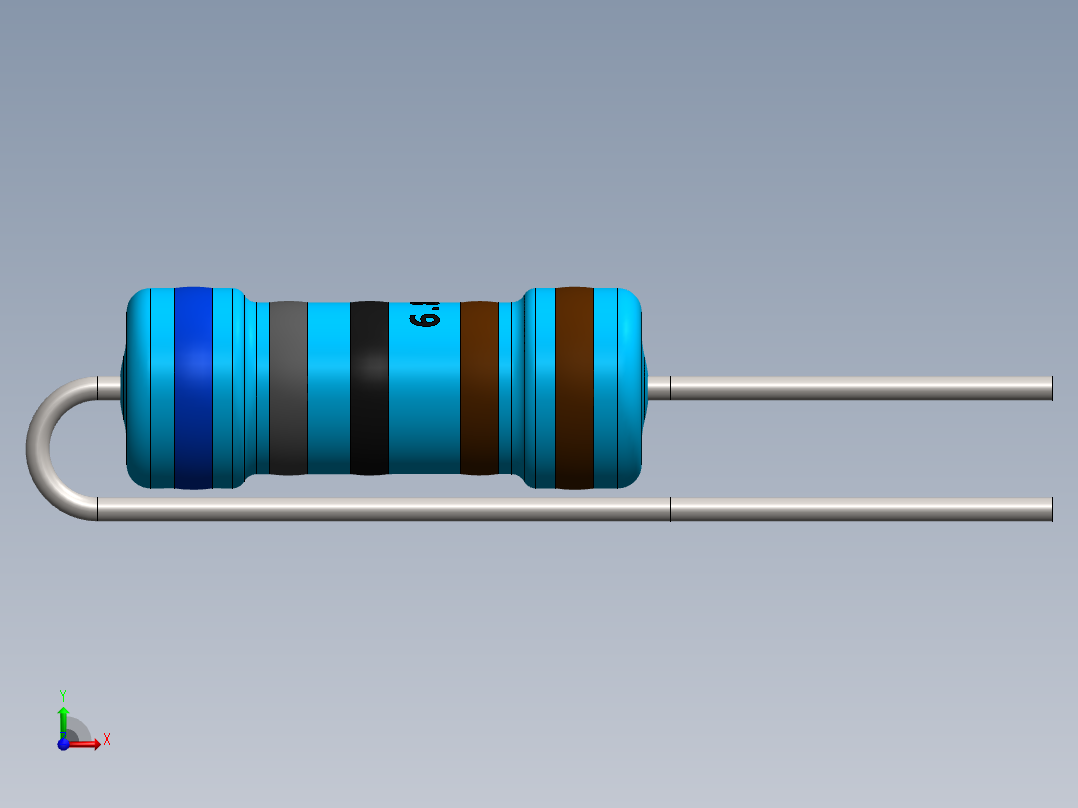 电容器 二极管 电阻器-Resistor Vertical 6.8K Ohm 1W前视图