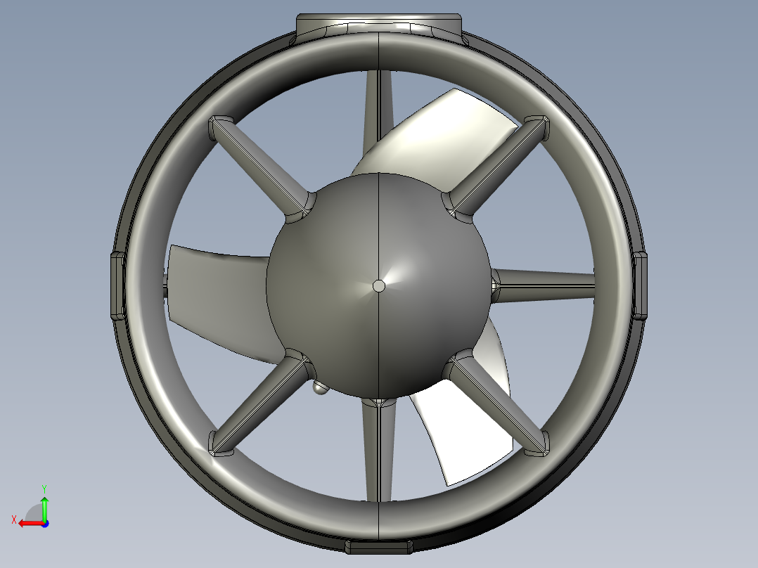 T200水下推进器3D图纸后视图