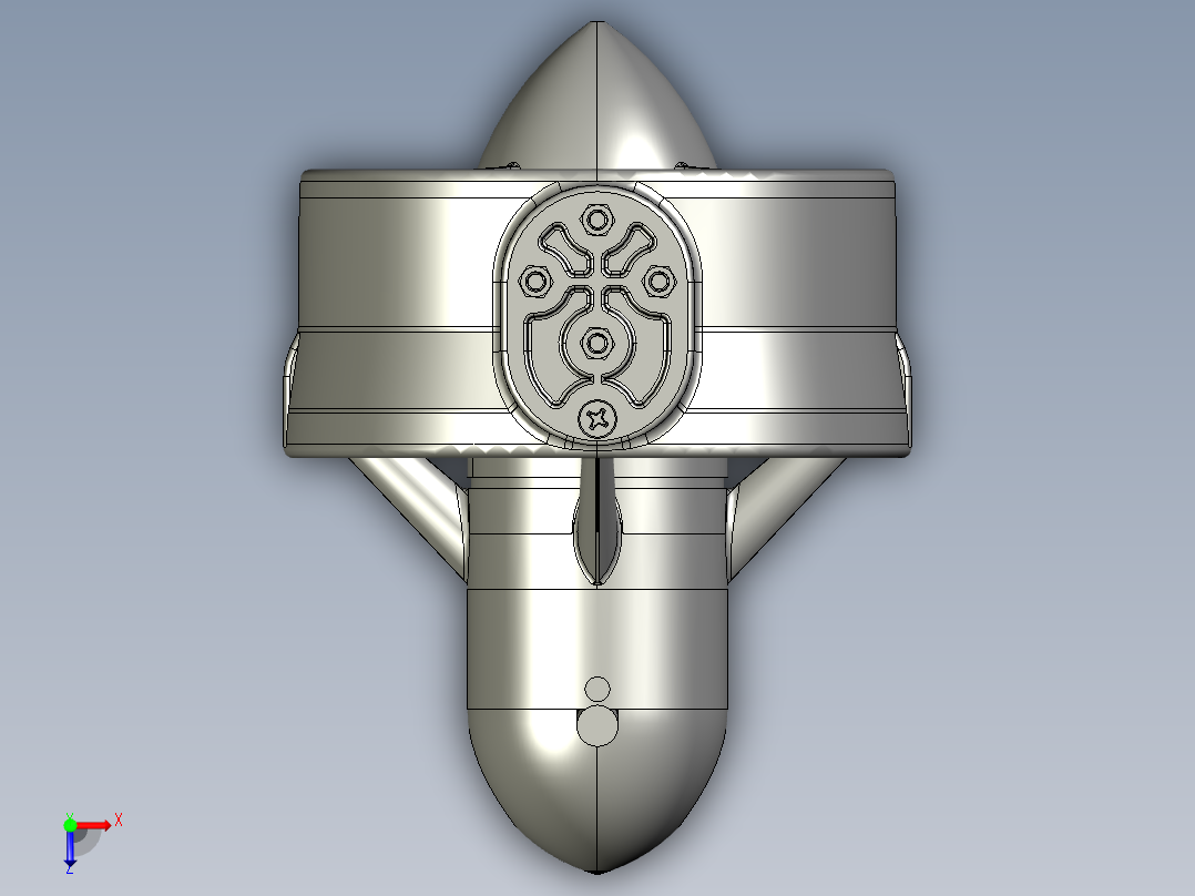 T200水下推进器3D图纸俯视图