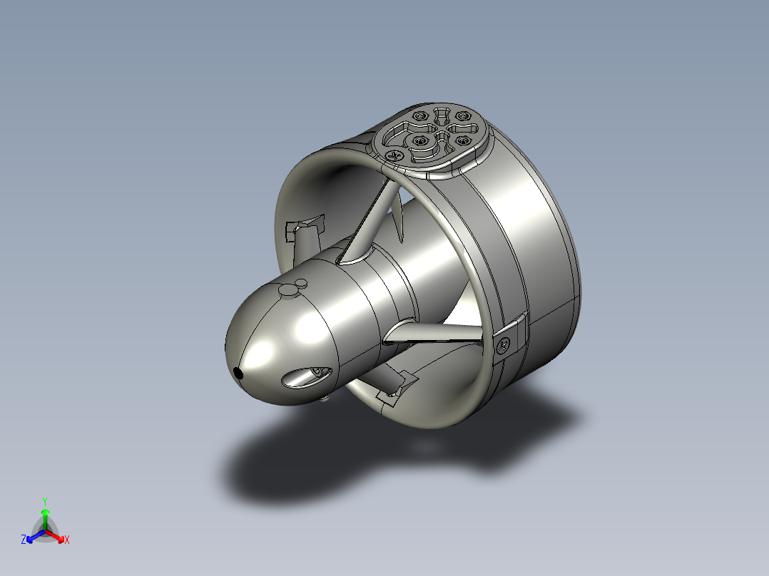 T200水下推进器3D图纸正等轴测图