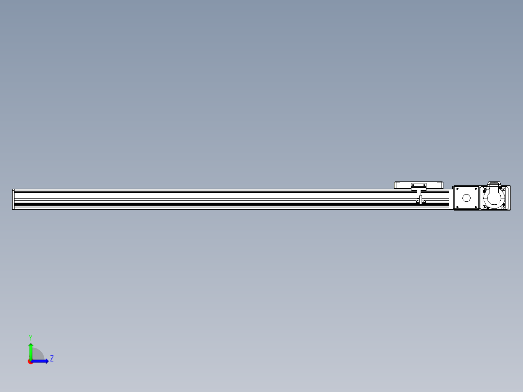 同步带全封闭直线模组TPA-HCB-105D-90-L950-MR-C-P20-N3左视图