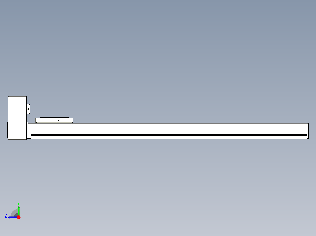 同步带全封闭直线模组TPA-HCB-105D-90-L750-RU-Y-P20-N3右视图