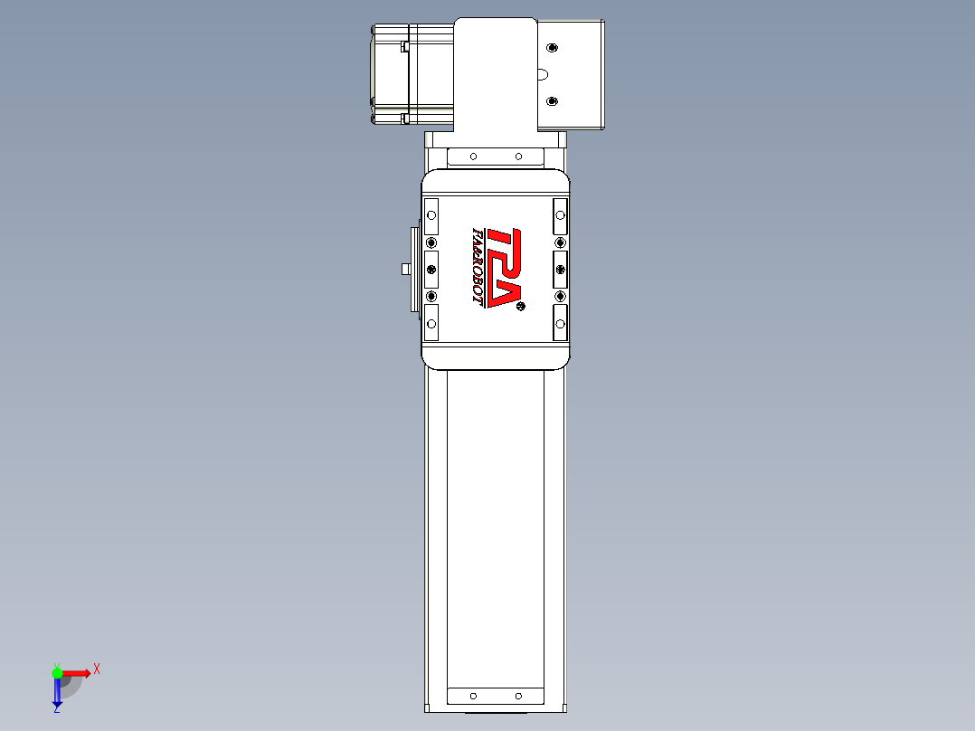 同步带全封闭直线模组TPA-HCB-85D-90-L150-LP-C-P20-N3俯视图