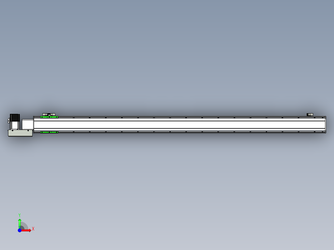 同步带滑台-半封闭B10H-L45-S1600-L-P40-D3前视图