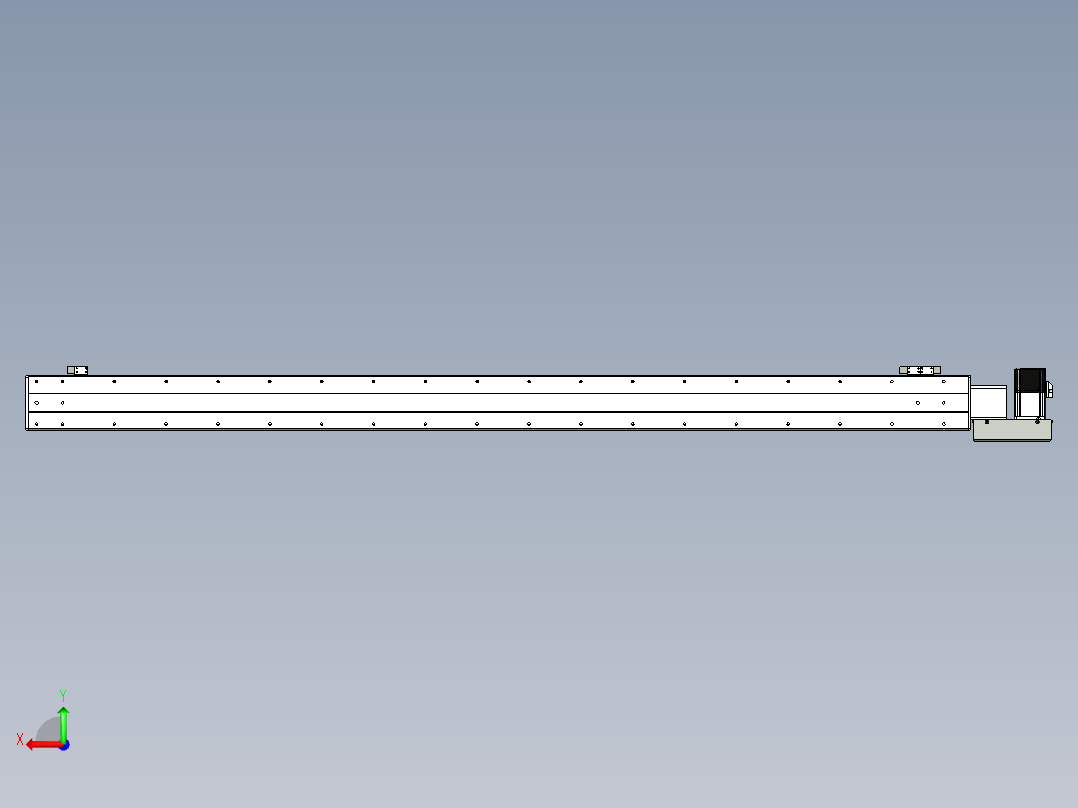 同步带滑台-半封闭B10H-L45-S1600-L-P40-D3后视图