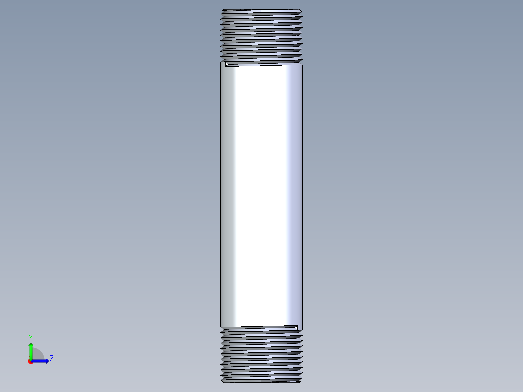 CPVC管件33-Sch80_Nipple_MPTxMPT_9861-138_1in x 6in左视图