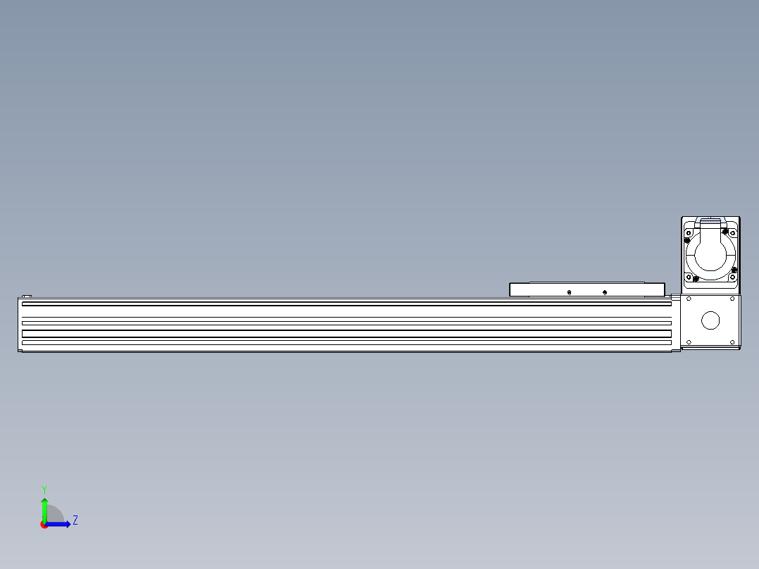 同步带全封闭直线模组TPA-HCB-120D-90-L500-RU-C-P40-N3左视图