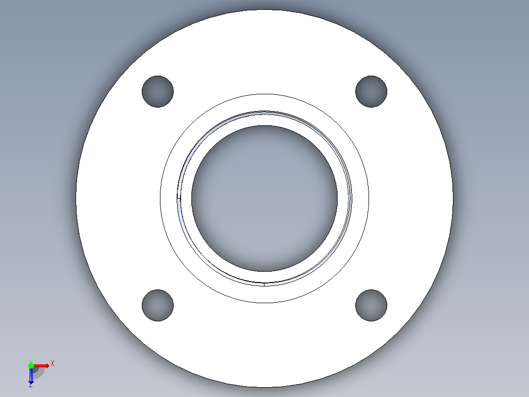 CPVC管件24-Sch80_Flange One-Piece_FPT_9852-030_3in俯视图