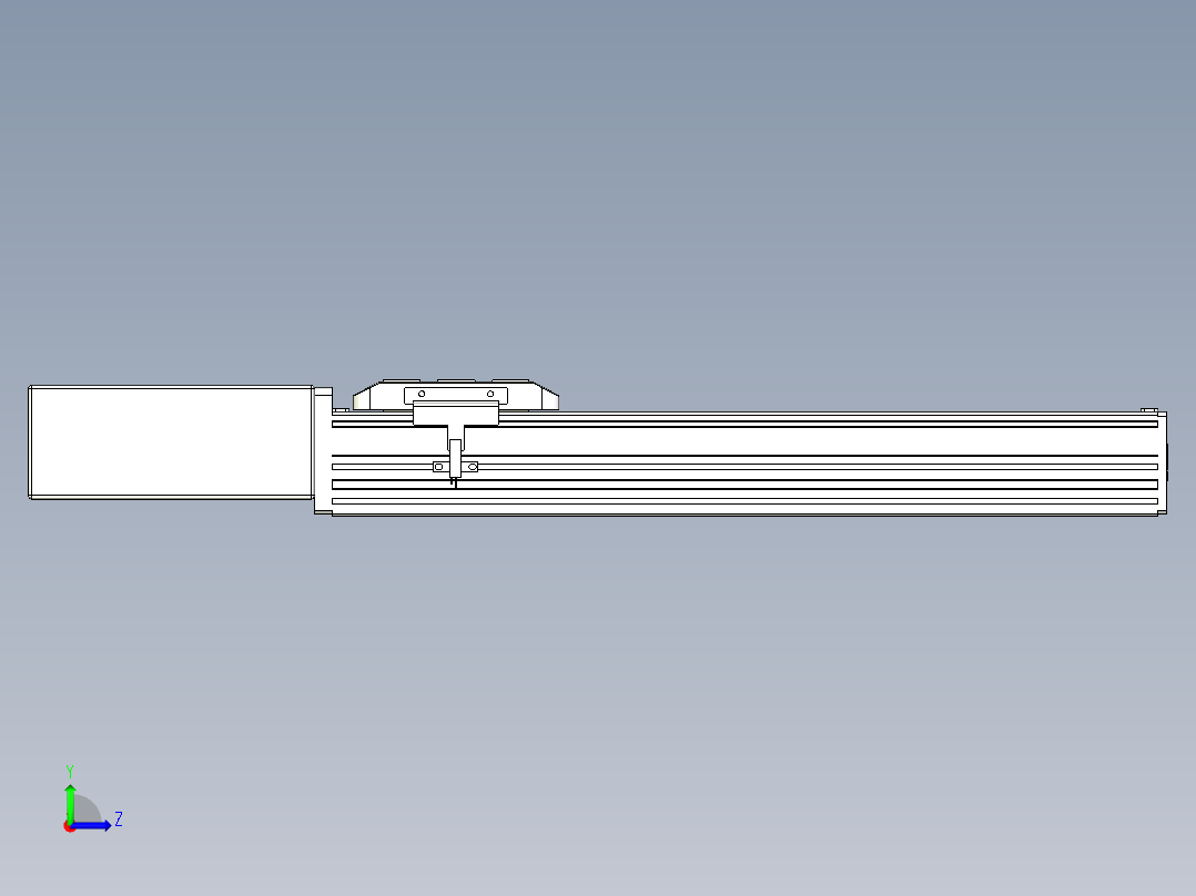 同步带全封闭直线模组TPA-HCB-85D-90-L300-MR-Y-P20-N3左视图