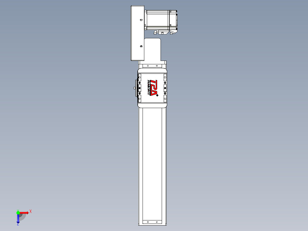 同步带全封闭直线模组TPA-HCB-85D-90-L300-MR-Y-P20-N3俯视图