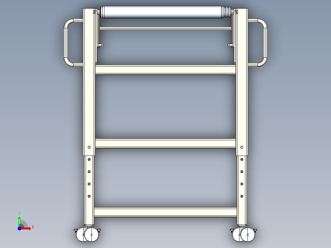 柔性滚筒输送机flexible-roller-conveyor-2-igs cgr stp前视图
