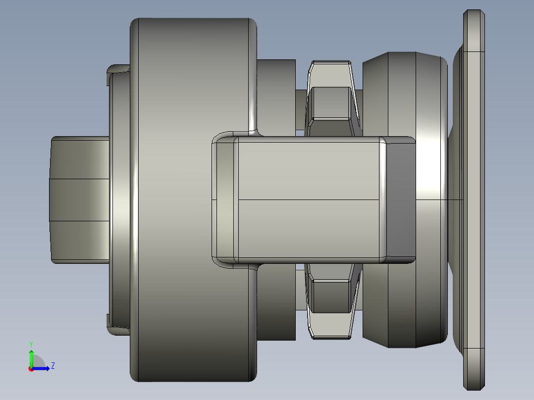 E部分 地面组件左视图