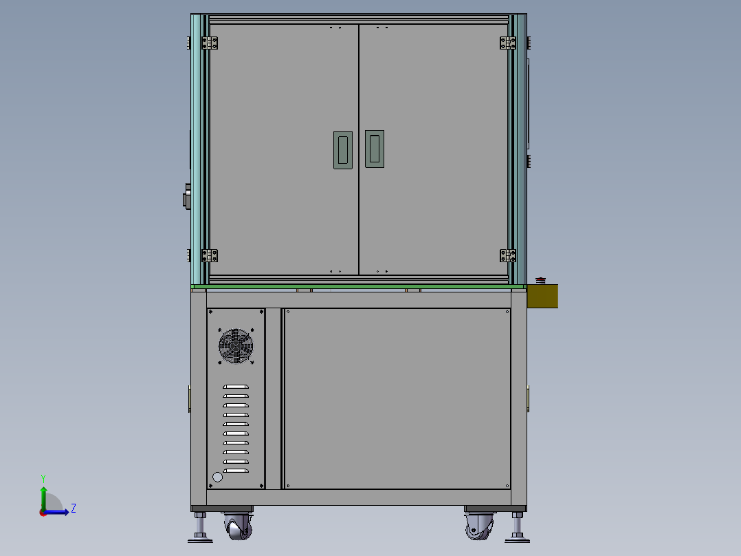 贴标签设备左视图