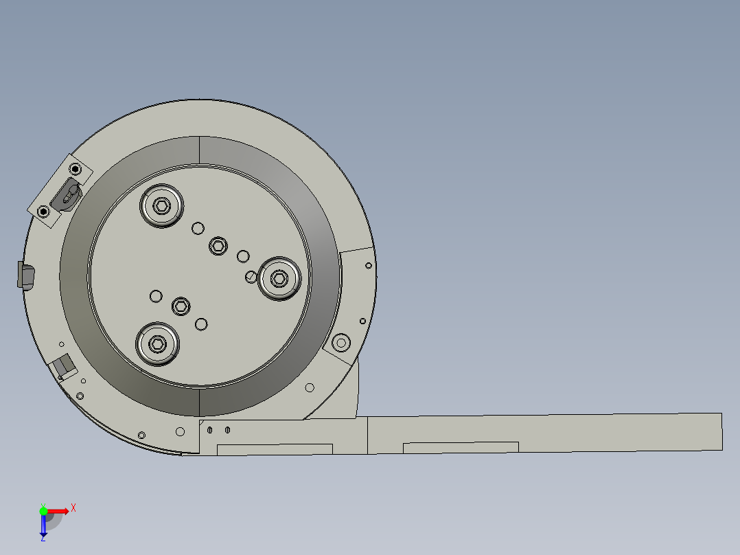 精密震动送料盘俯视图