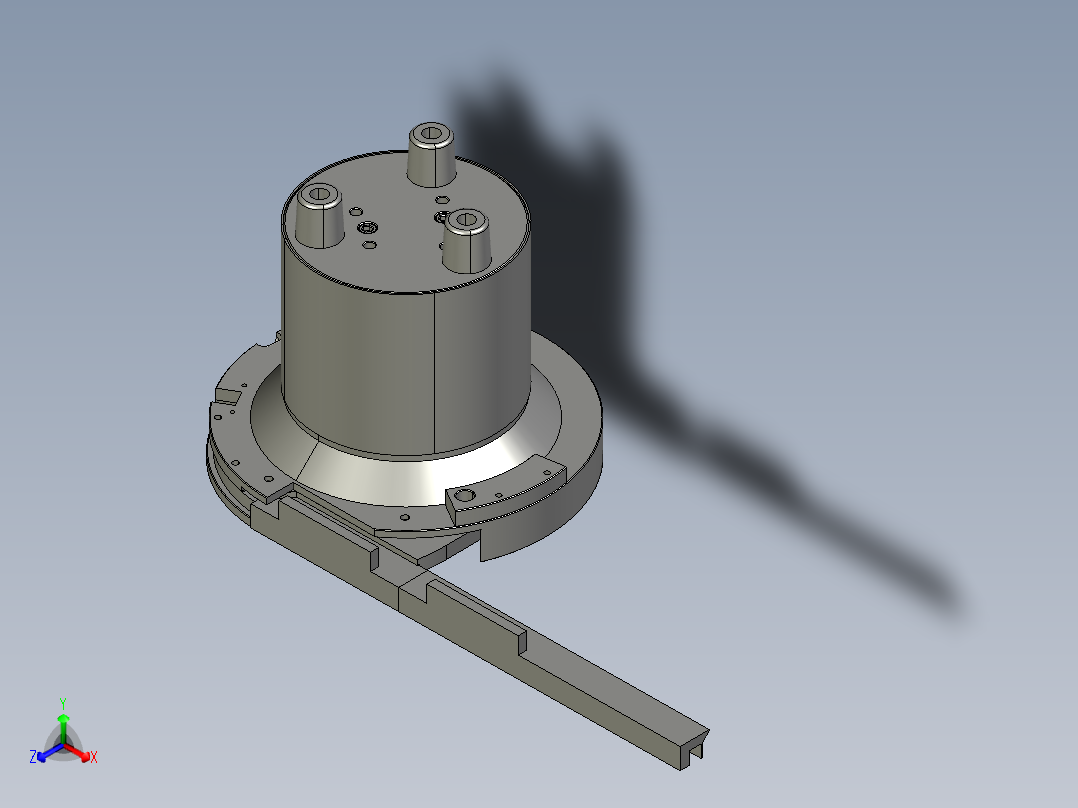 精密震动送料盘正等轴测图