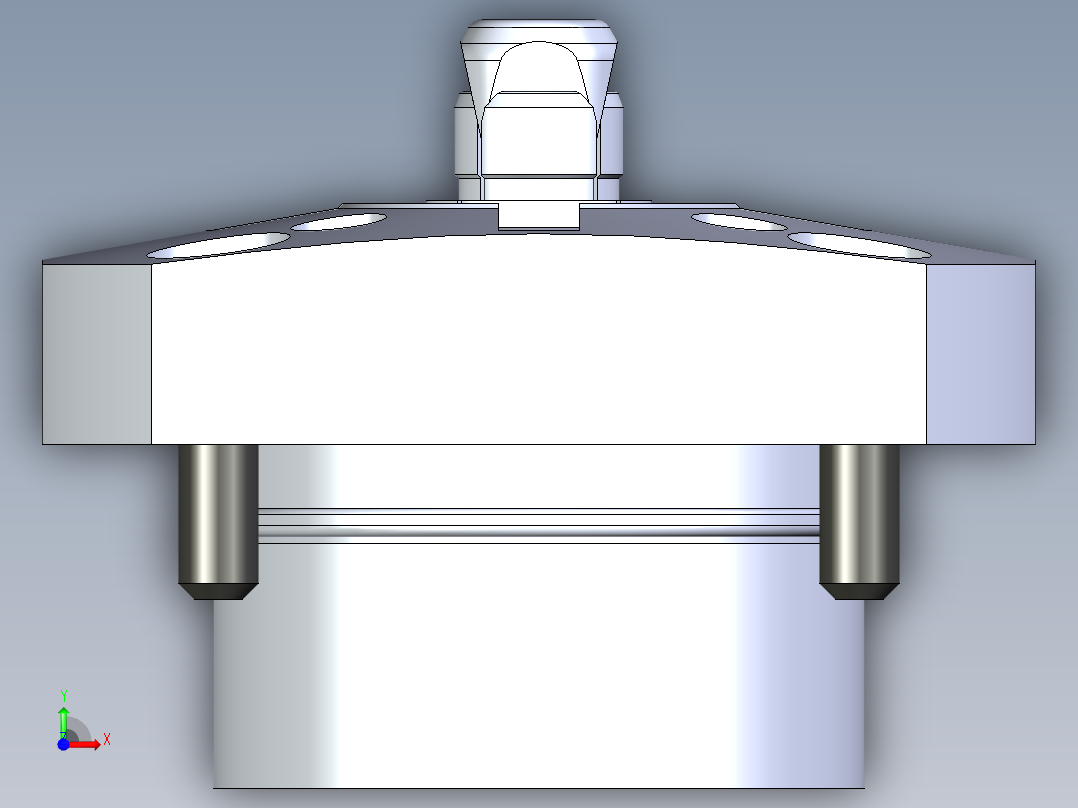KOSMEKSFH2110-G多系列多零件图纸模型前视图