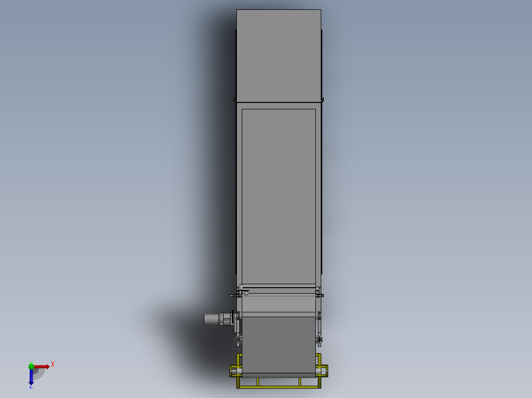 纸张切割机俯视图
