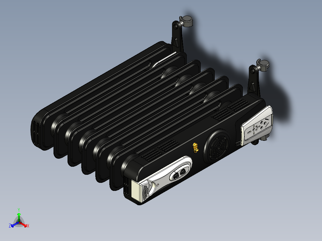 便携式散热器正等轴测图