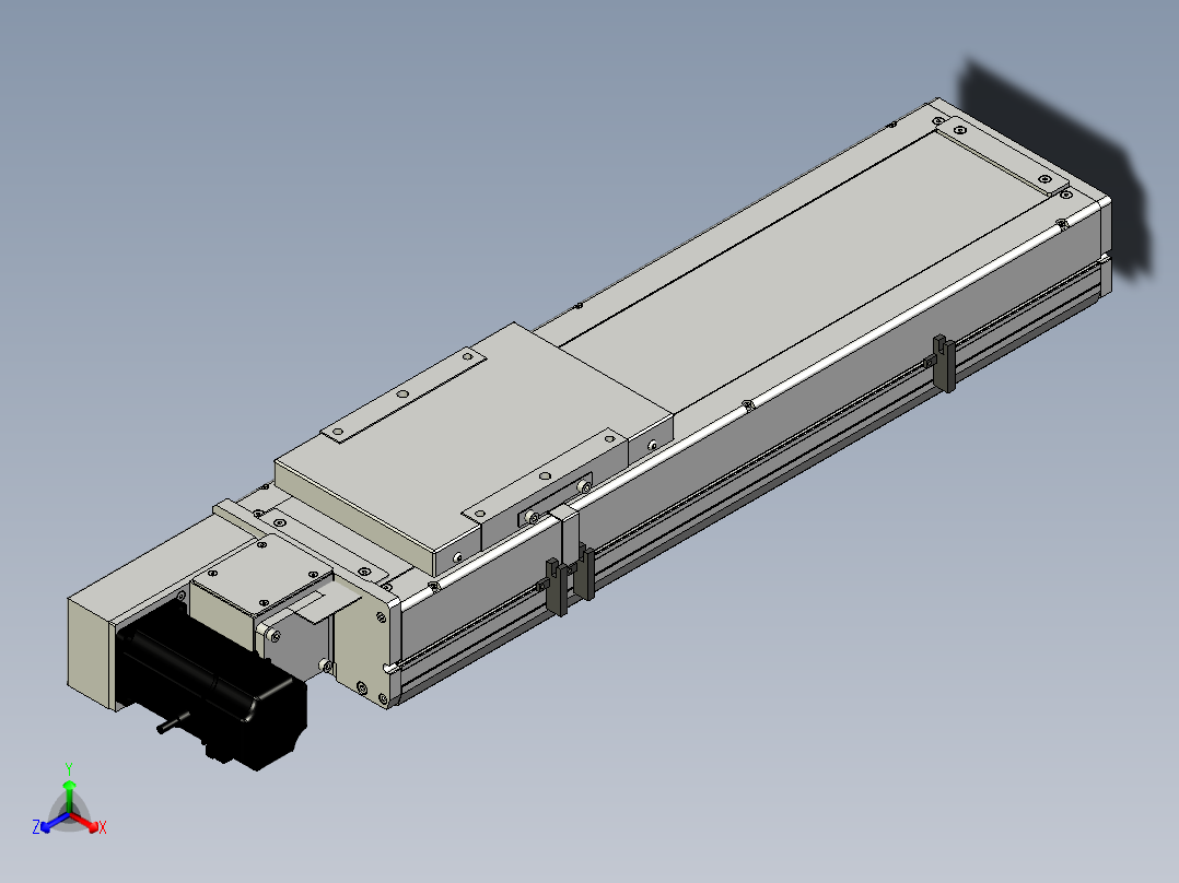 Toyo东佑达直线模组-ECB17-350-L正等轴测图