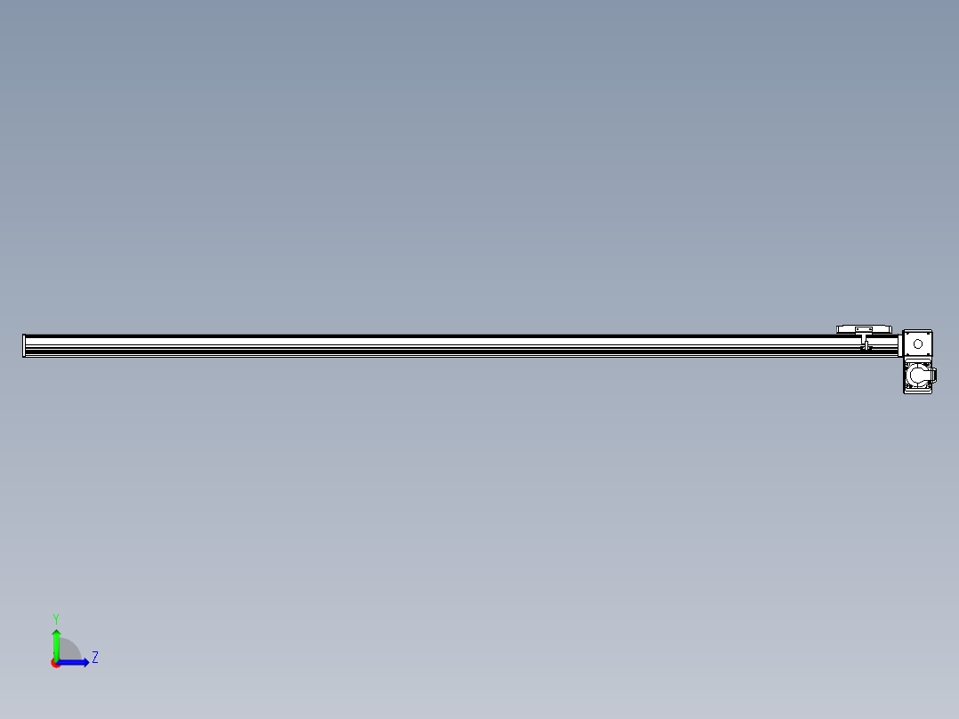 同步带全封闭直线模组TPA-HCB-105D-90-L1850-RP-Y-P20-N3左视图