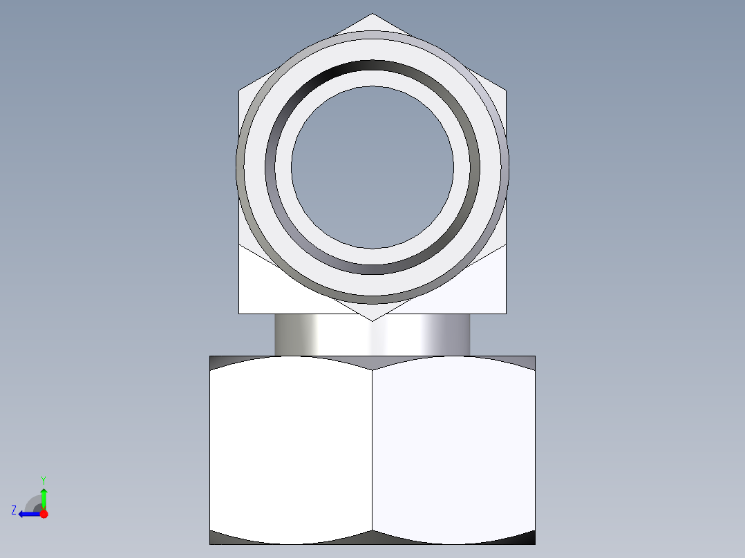 卡套式工业通用硬管接头EO_Standpipe_branch_tee_EVT30SOMDCF右视图