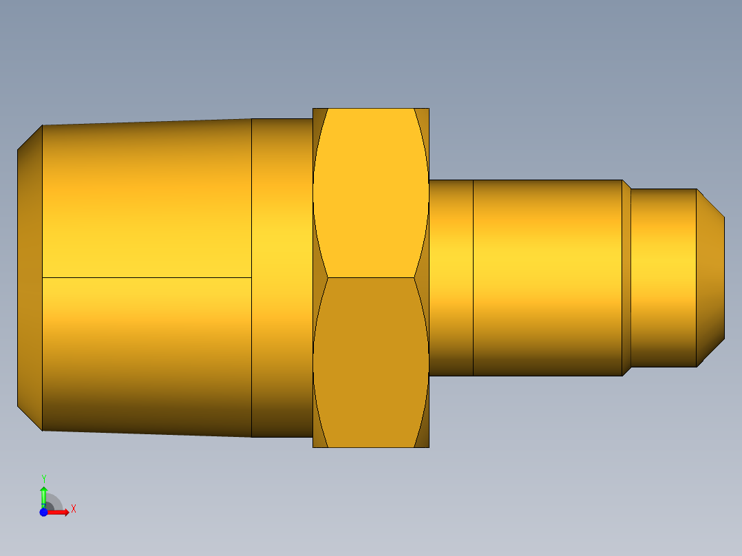 扩口式工业通用硬管接头Male Connector 48F-2-2前视图