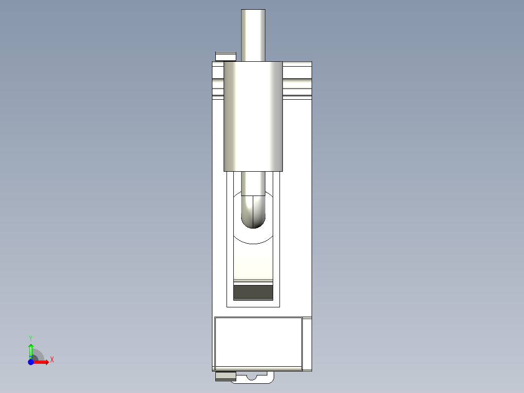 基恩士KV-EB1R_kc图纸模型前视图