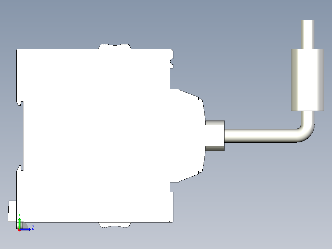 基恩士KV-EB1R_kc图纸模型左视图