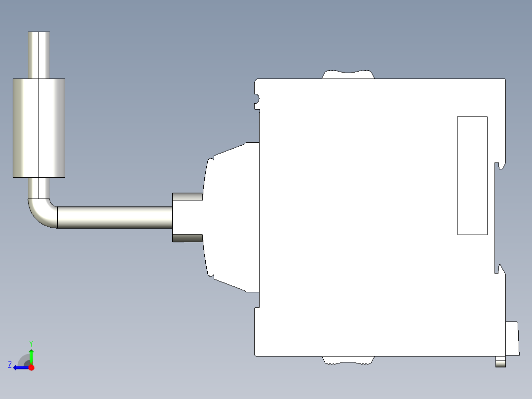 基恩士KV-EB1R_kc图纸模型右视图