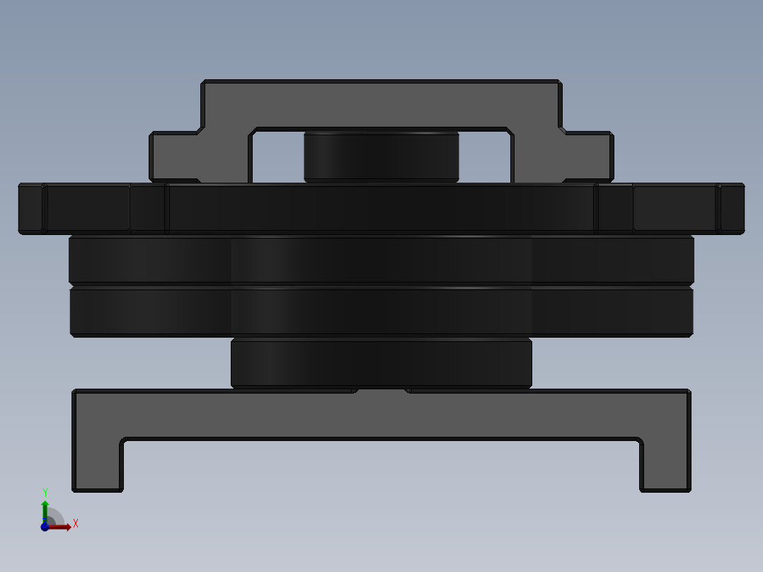 激光下料拼图棘轮间歇机构AutoCAD, Autodesk 3ds Max, Parasolid, SOLIDWORKS 2016, STEP _ IGES前视图