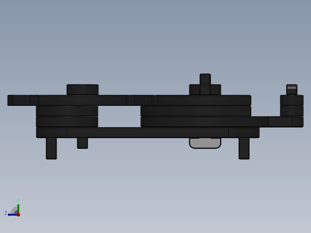 激光下料拼图棘轮间歇机构AutoCAD, Autodesk 3ds Max, Parasolid, SOLIDWORKS 2016, STEP _ IGES右视图