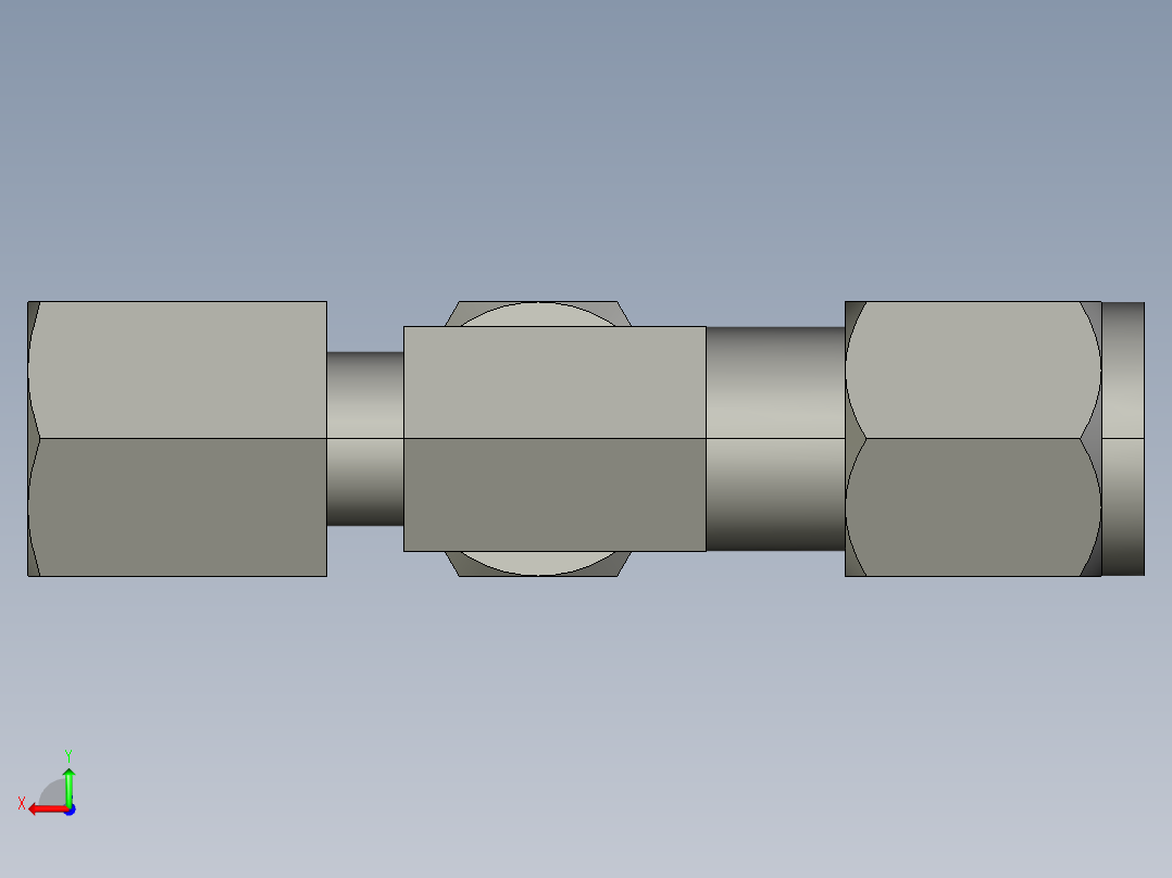 卡套式工业通用硬管接头6_r6bu-s后视图