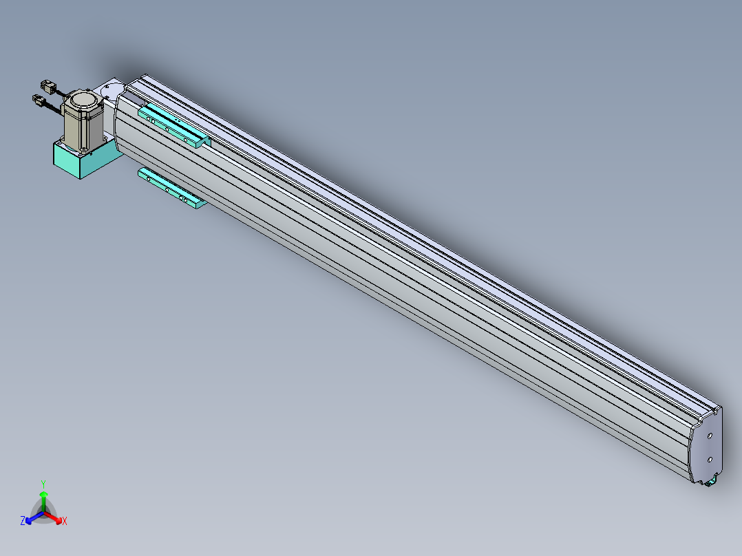 威洛博VBF同步带传动一般环境VBF14-L45-S1100-BLU-ZP40-C3正等轴测图