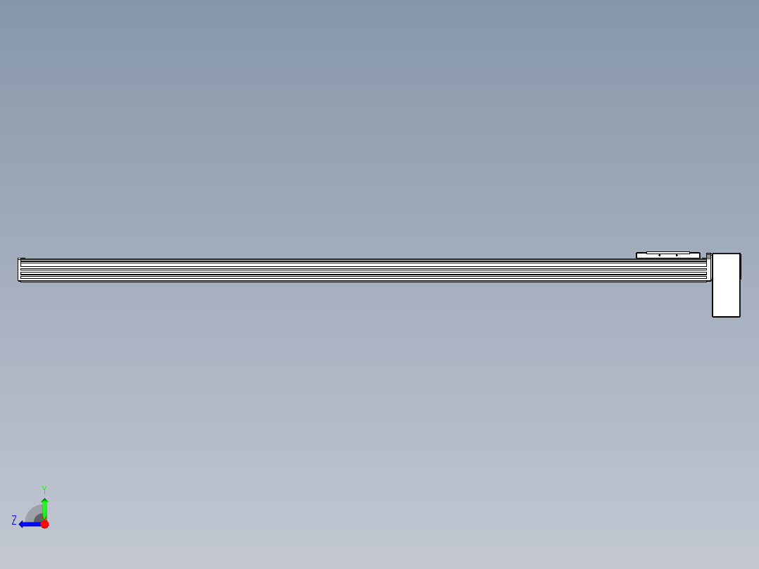 同步带全封闭直线模组TPA-HCB-110D-90-L1400-LP-Y-P40-N3右视图