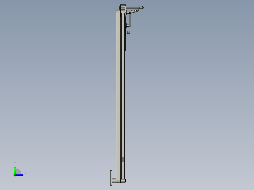 平行升降机架3d图纸 机械非标设计素材 平行伸缩支撑架3d三维模型左视图