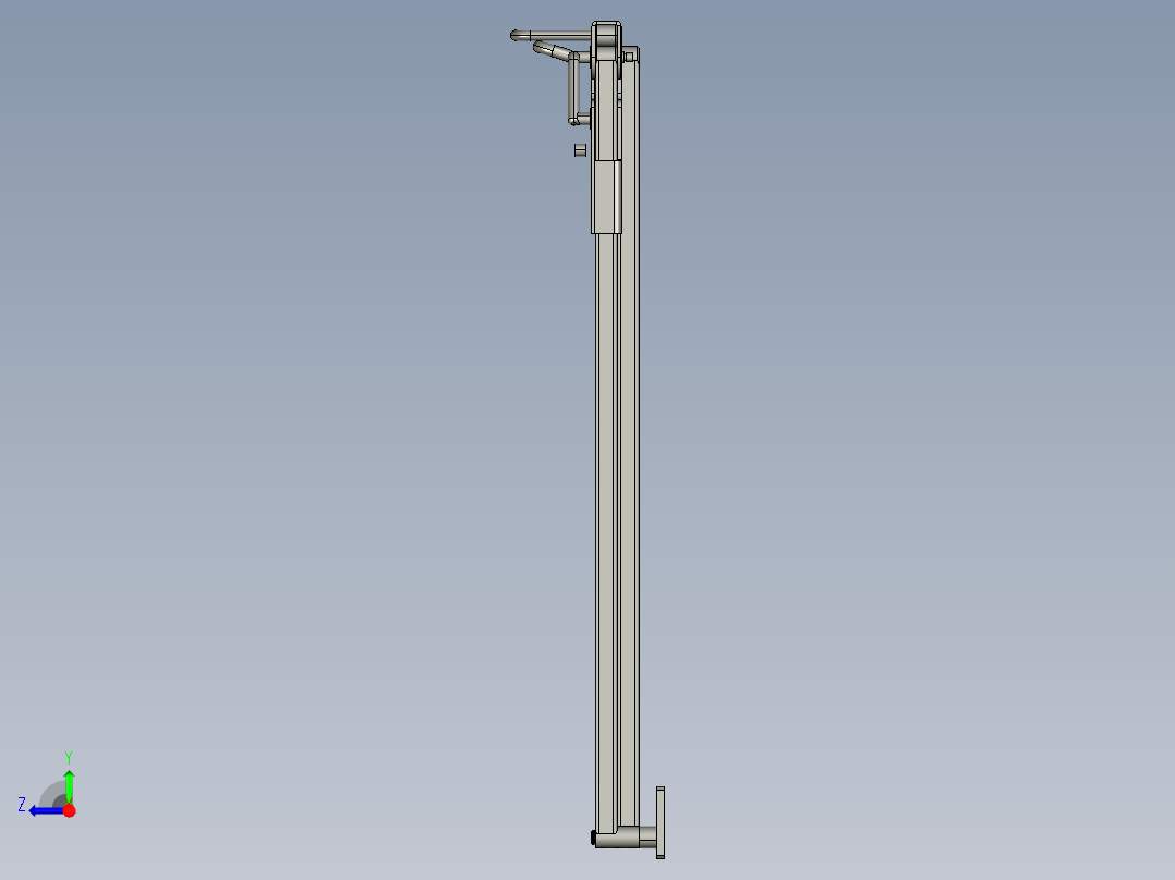 平行升降机架3d图纸 机械非标设计素材 平行伸缩支撑架3d三维模型右视图