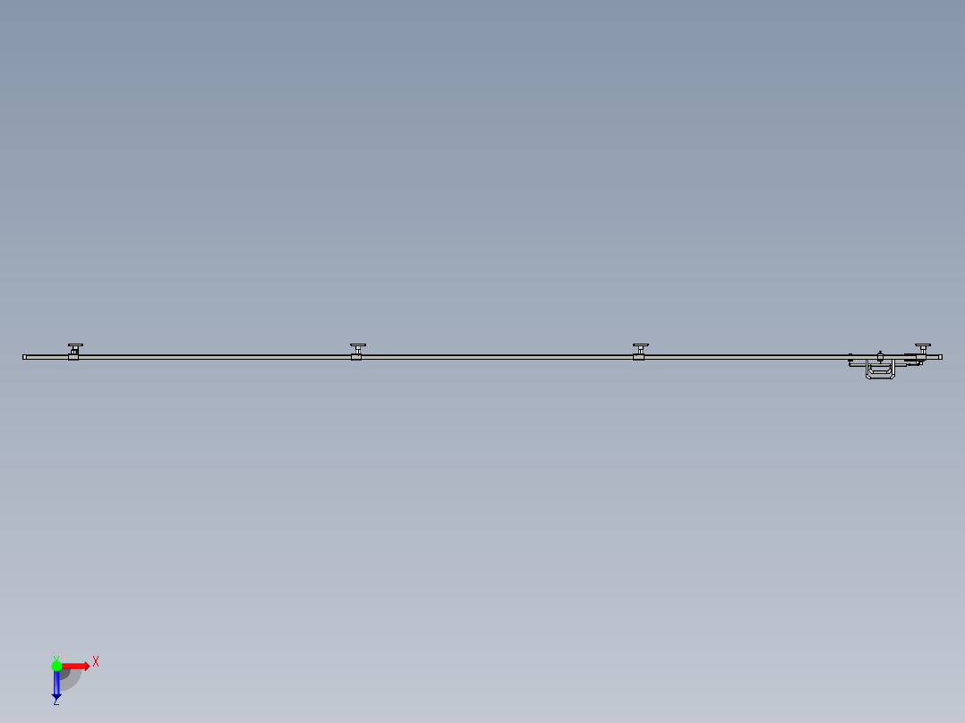 平行升降机架3d图纸 机械非标设计素材 平行伸缩支撑架3d三维模型俯视图