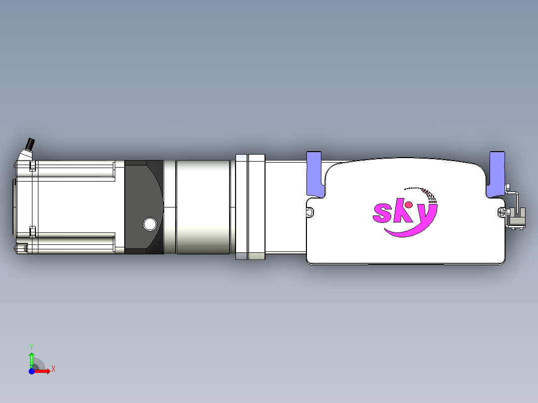 同步带滑台-半封闭B17-L100-S850-L-P75-D3-N3前视图