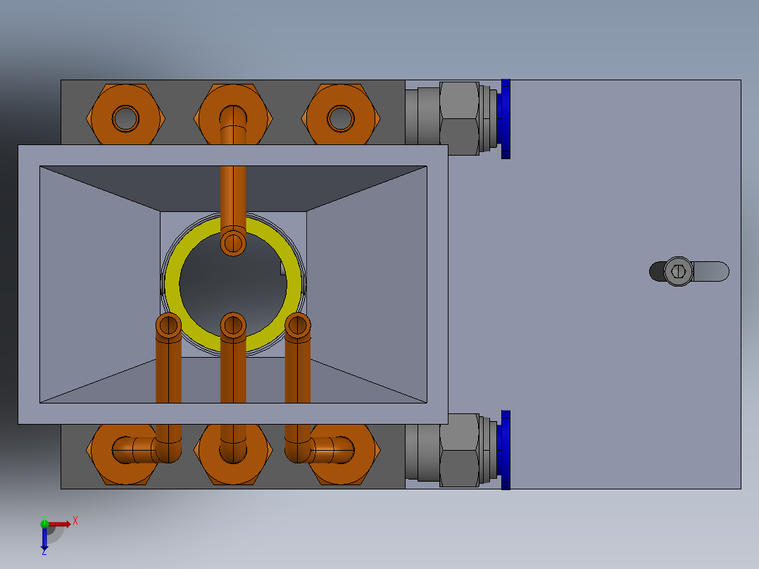 除尘机构设计俯视图