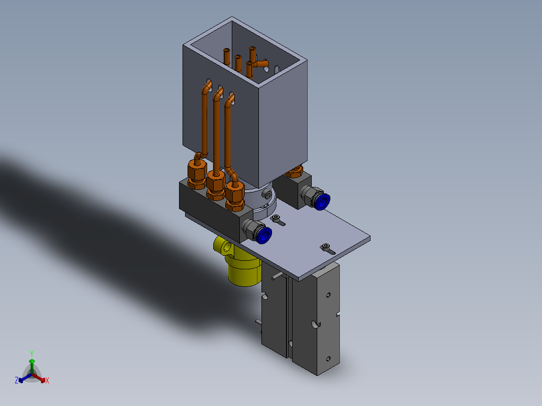 除尘机构设计正等轴测图