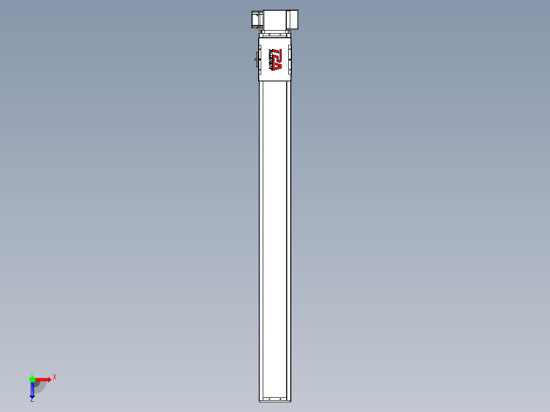 同步带全封闭直线模组TPA-HCB-110D-90-L1050-LP-C-P40-N3俯视图