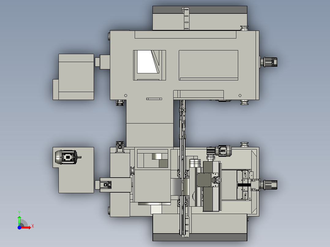 现代化六轴自动车床前视图
