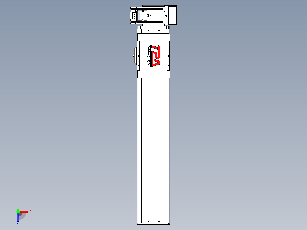 同步带全封闭直线模组TPA-HCB-110D-90-L450-LU-Y-P40-N3俯视图