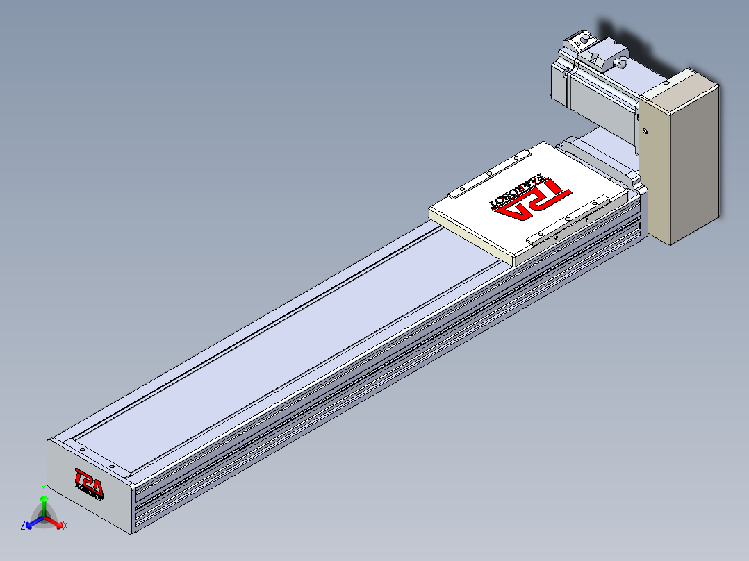 同步带全封闭直线模组TPA-HCB-110D-90-L450-LU-Y-P40-N3正等轴测图
