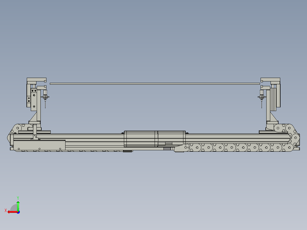 PCB板前制程洗板夹取－机械手后视图