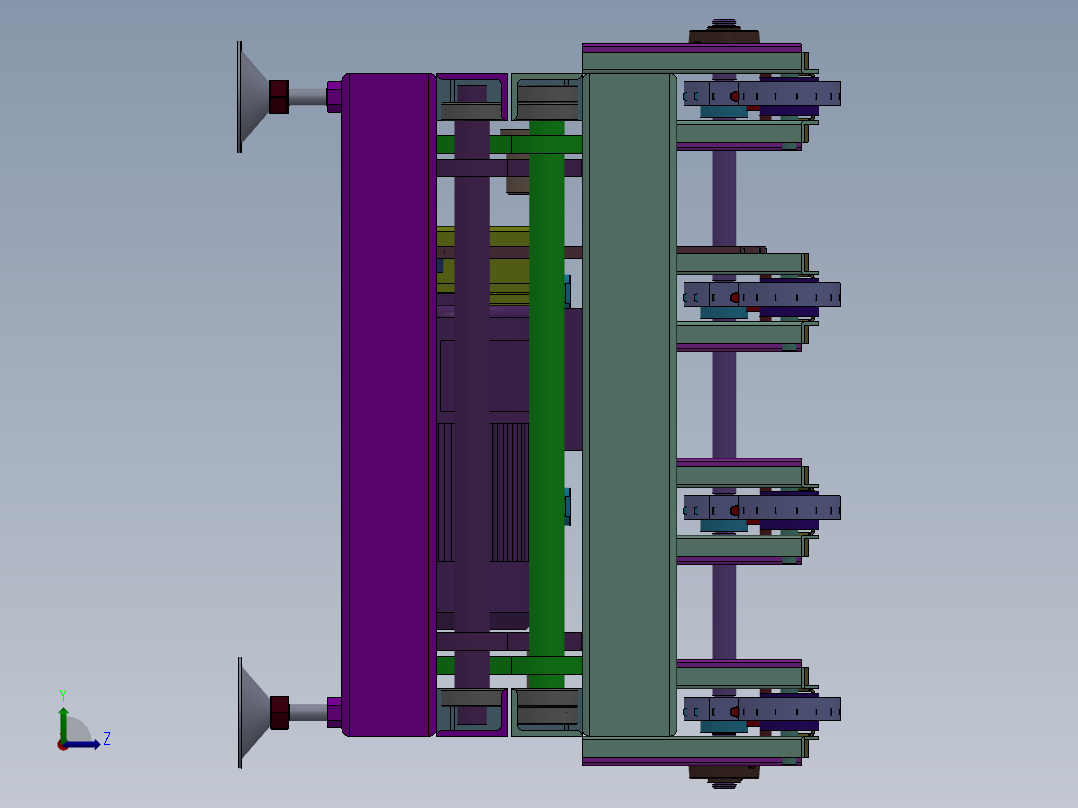 顶升平移机sw18可编辑左视图